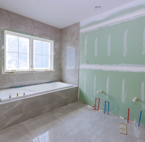 Bathroom remodel plumbing