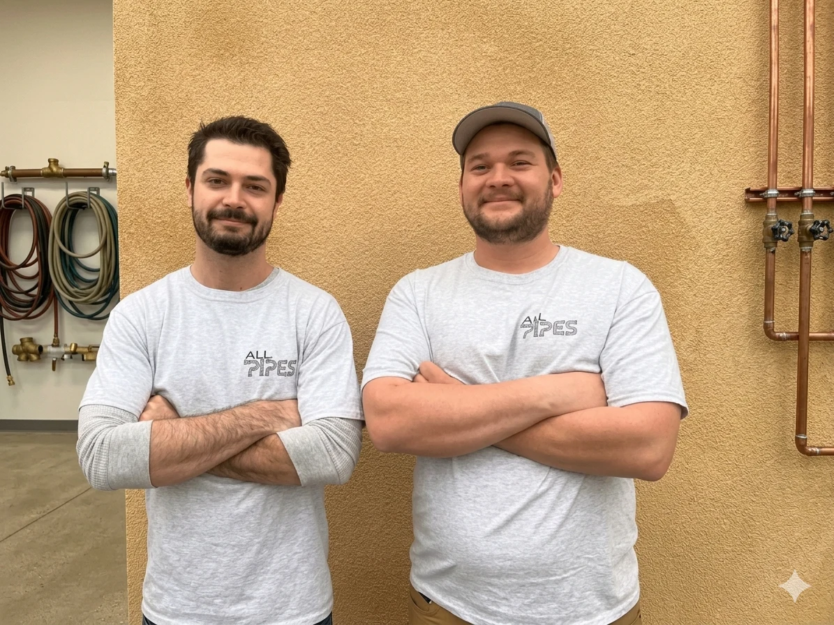 Jay and Robert, owners of All Pipes Plumbing